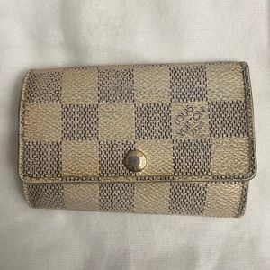 Authentic Louis Vuitton Damier Azur 6 KEYHOLDER